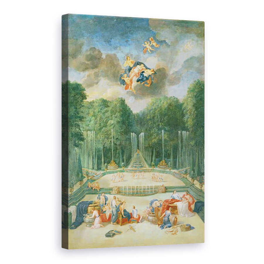 Tablou canvas - Jean Cotelle the Younger - Groves de Versailles. Vedere a Teatrului de Apa cu Nimfe asteapta sa primeasca Psyche, 60 x 90 cm