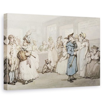Tablou canvas - Thomas Rowlandson - Oficiul de inregistrare a angajarii de functionari, 80 x 120cm Tablou canvas - Thomas Rowlandson - Oficiul de inregistrare a angajarii de functionari, 80 x 120cm