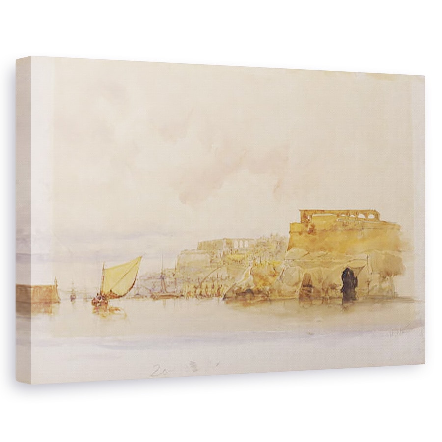 Tablou canvas - James Holland - Vedere de Valetta, 60 x 90 cm