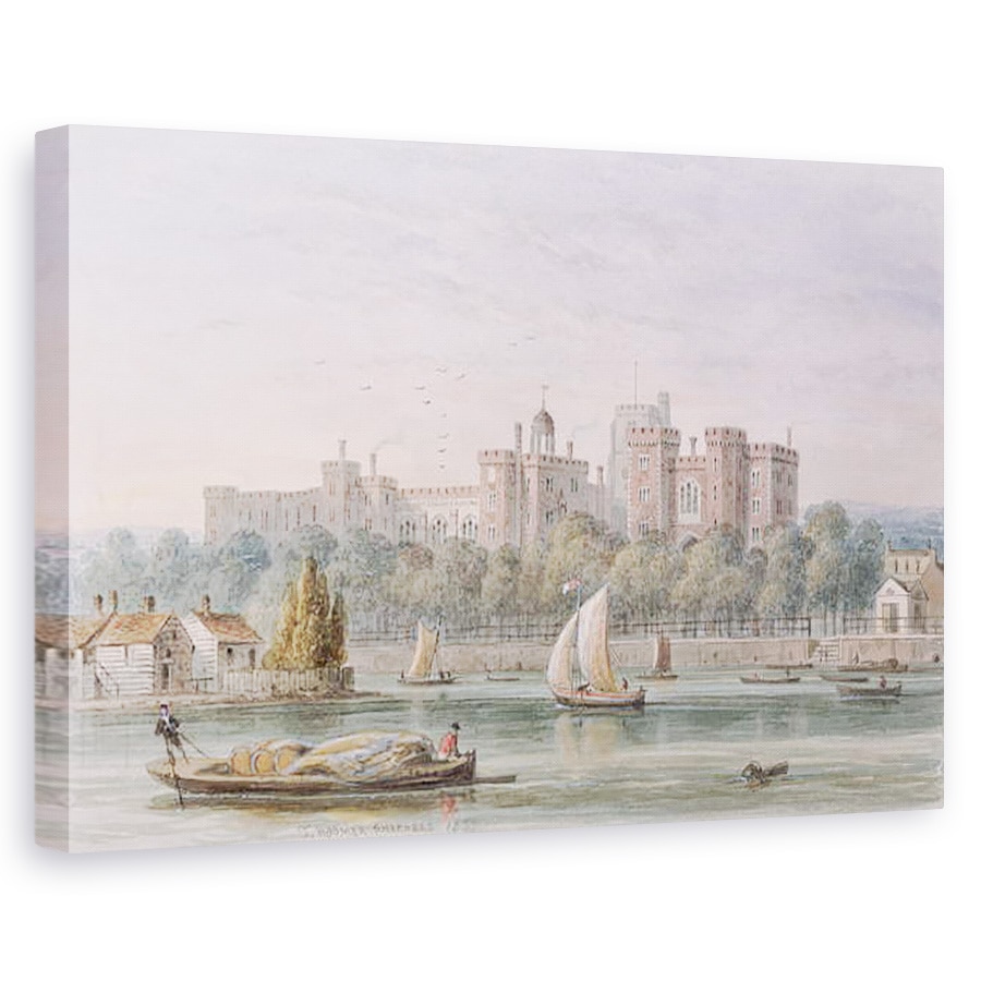 Tablou canvas - Thomas Hosmer Shepherd - Vedere la Palatul Lambeth din Tamisa, 60 x 90 cm