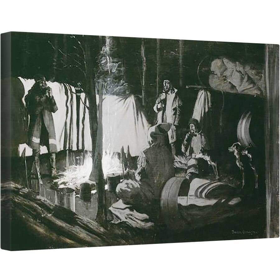 Tablou canvas - Frederic Remington - Prima si cea mai buna tabara a calatoriei, 60 x 90 cm