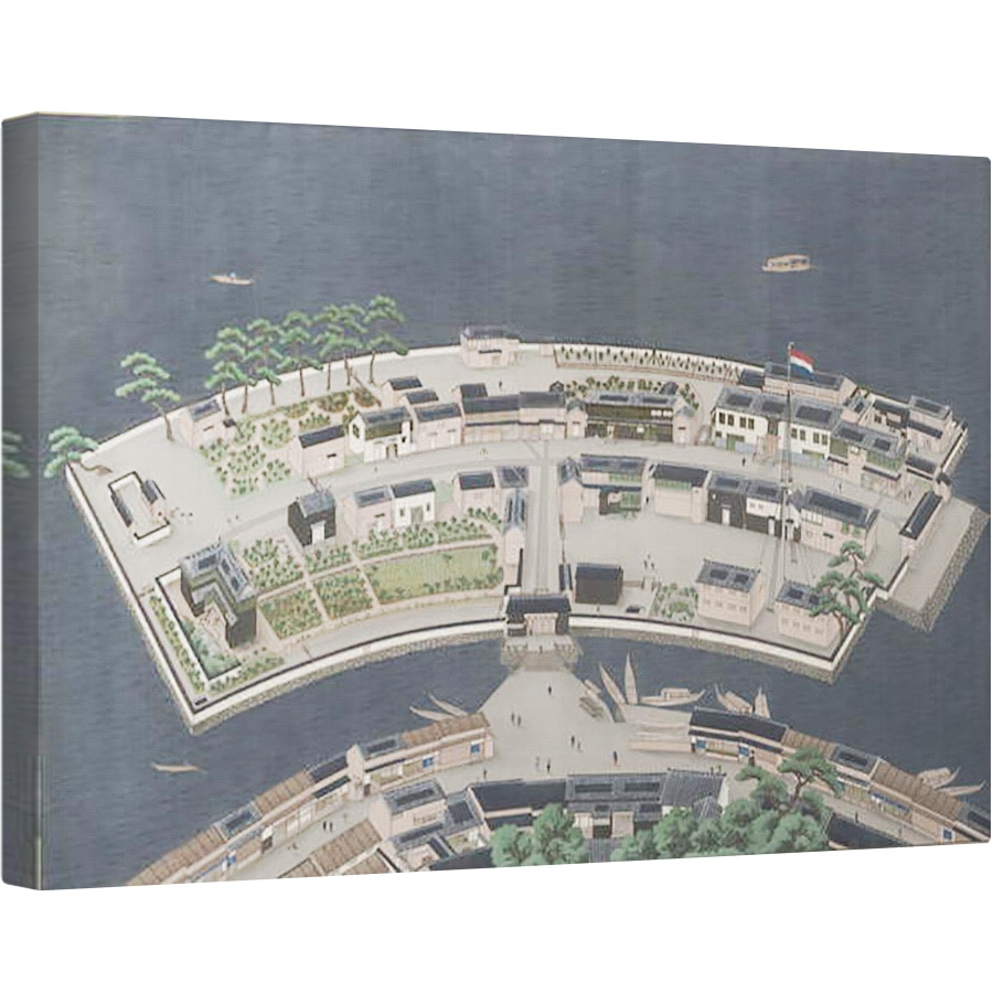 Tablou canvas - Kawahara Keiga - Insula Deshima, 60 x 90 cm