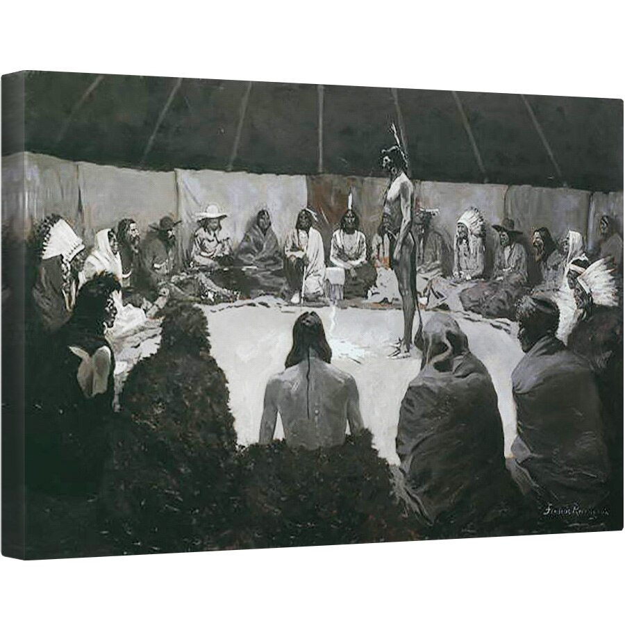 Tablou canvas - Frederic Remington - ii voi spune omului alb, 60 x 90 cm