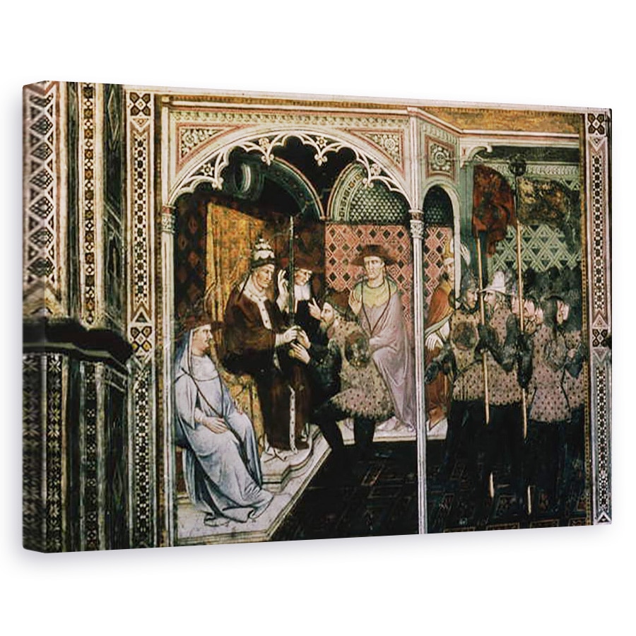 Tablou canvas - Aretino Luca Spinello - Papa si imparat, 60 x 90 cm