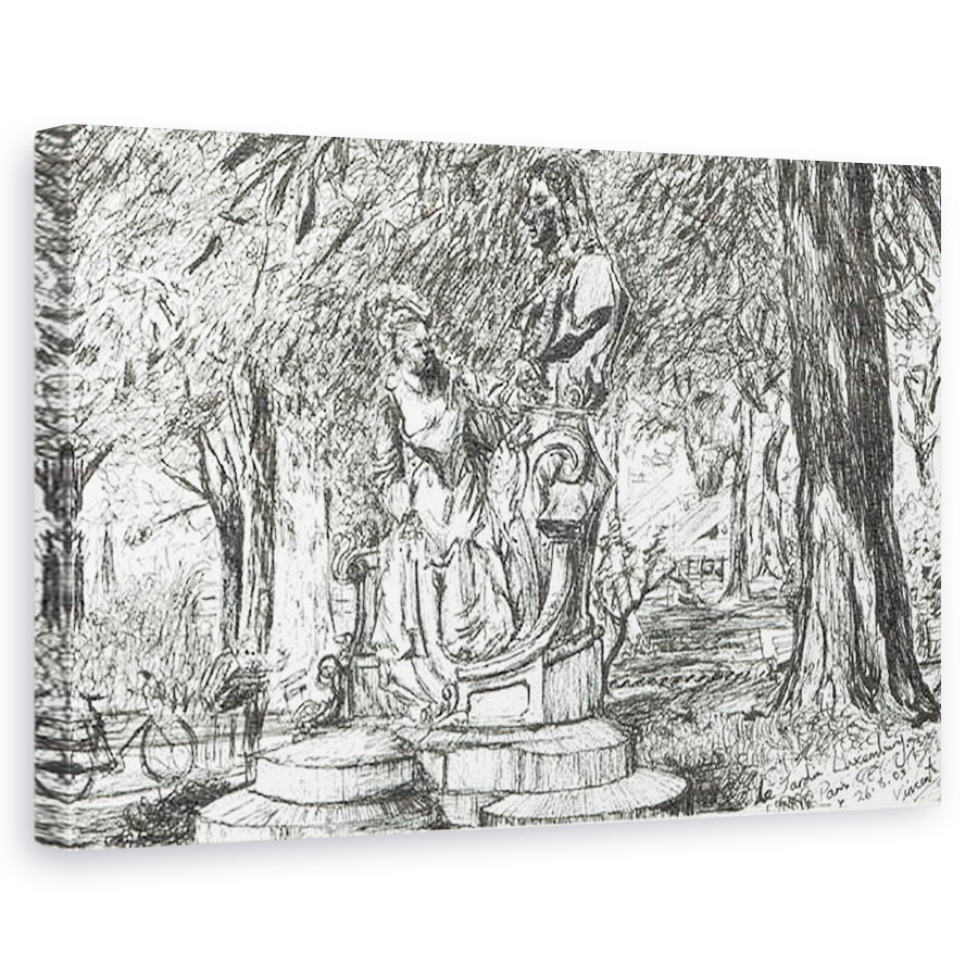 Tablou canvas - Vincent Alexander Booth - Statuia din Jardin Luxemburg Paris, 2003, 40 x 60 cm