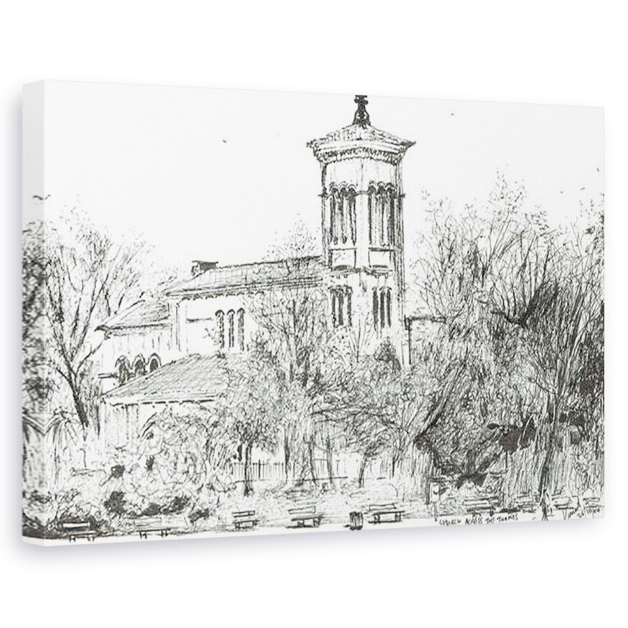 Tablou canvas - Vincent Alexander Booth - Biserica de peste Tamisa, 2004, 40 x 60 cm