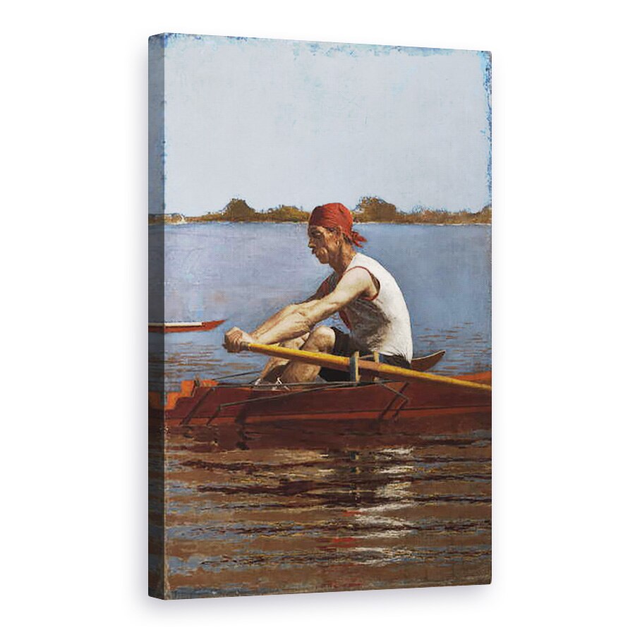 Tablou canvas - Thomas Cowperthwait Eakins - John Biglin intr-un singur Scull, 80 x 120cm
