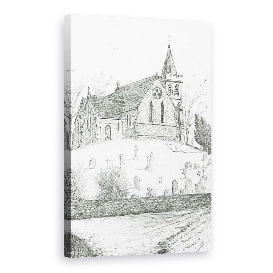 Tablou canvas - Vincent Alexander Booth - Biserica Sfanta Maria Maica Domnului, Brook, I.O.W, 2009, 40 x 60 cm