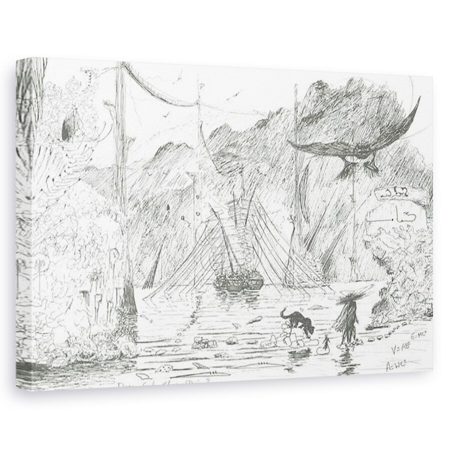 Tablou canvas - Vincent Alexander Booth - V = WC E=MC Se joaca Dumnezeu?, 2004, 80 x 120cm