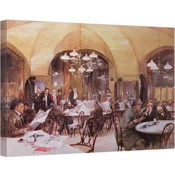Tablou canvas - Reinhold Volkel - Cafe Griensteidl, Viena, 60 x 90 cm Tablou canvas - Reinhold Volkel - Cafe Griensteidl, Viena, 60 x 90 cm