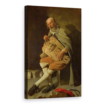 Tablou canvas - Georges de la Tour - Jucatorul Hurdy Gurdy, 60 x 90 cm Tablou canvas - Georges de la Tour - Jucatorul Hurdy Gurdy, 60 x 90 cm