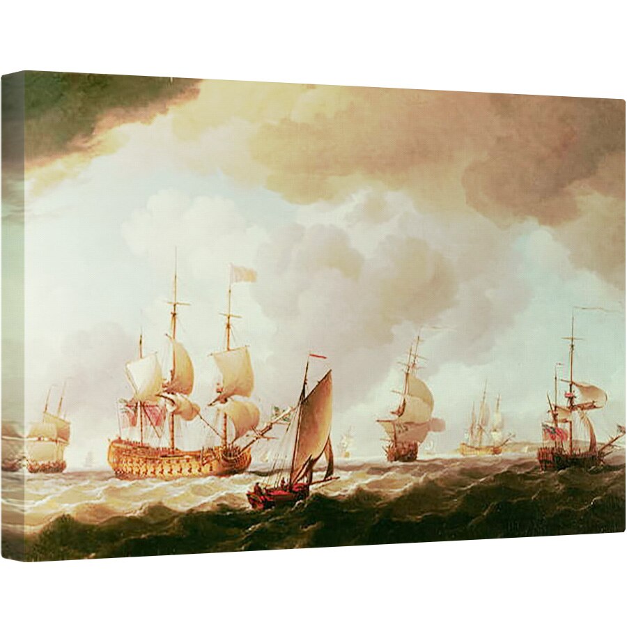 Tablou canvas - Charles Brooking - Un vice-amiral englez al Rosii si escadrila sa pe mare, 40 x 60 cm