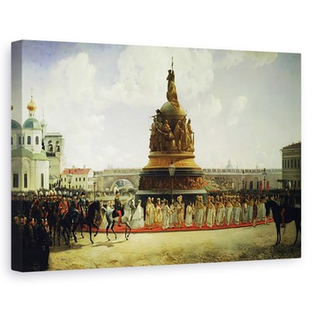Tablou canvas - Bogdan Willewalde - Consacrarea Monumentului Mileniului Rusiei la Novgorod in 1862, 60 x 90 cm Tablou canvas - Bogdan Willewalde - Consacrarea Monumentului Mileniului Rusiei la Novgorod in 1862, 60 x 90 cm
