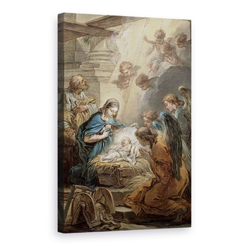 Tablou canvas - Carle van Loo - Nasterea Domnului, 80 x 120cm Tablou canvas - Carle van Loo - Nasterea Domnului, 80 x 120cm