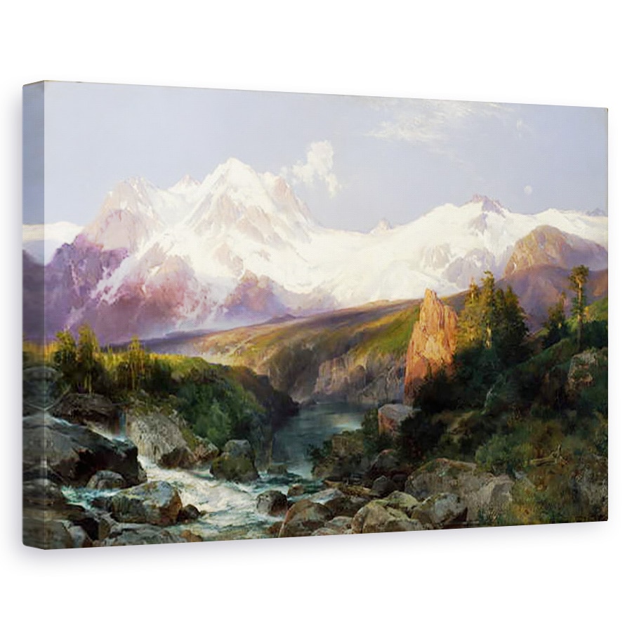 Tablou canvas - Thomas Moran - Gama Teton, 40 x 60 cm