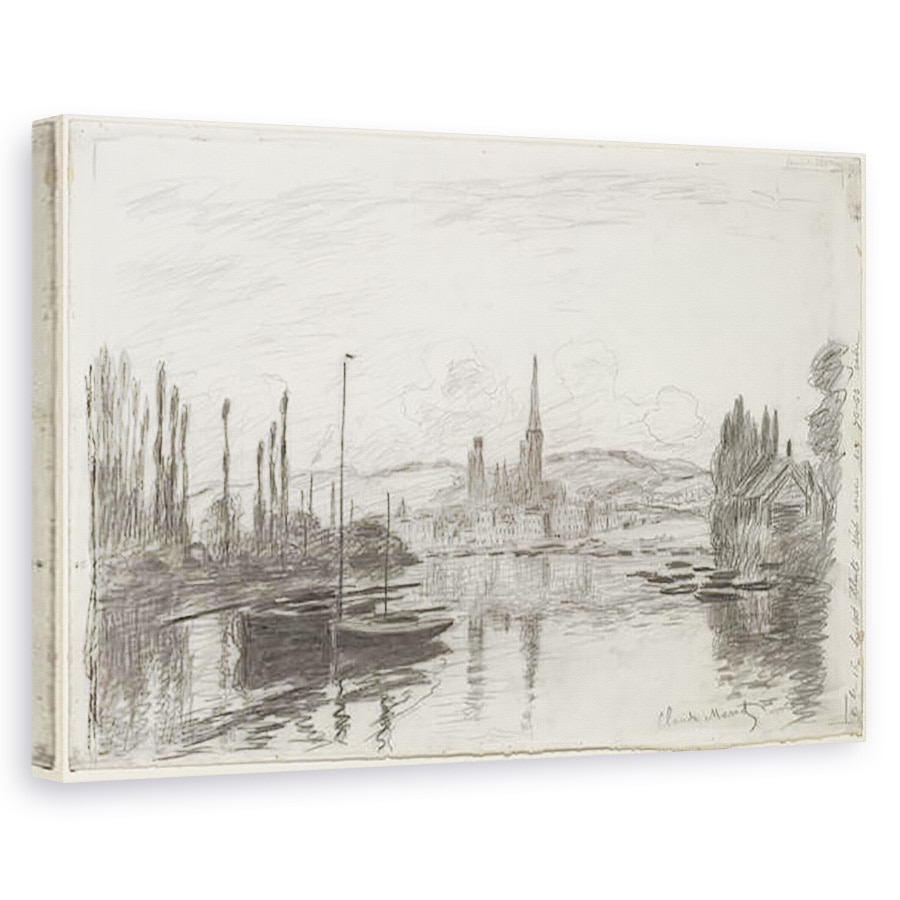 Tablou canvas - Claude Monet - Vedere de Rouen, 80 x 120cm