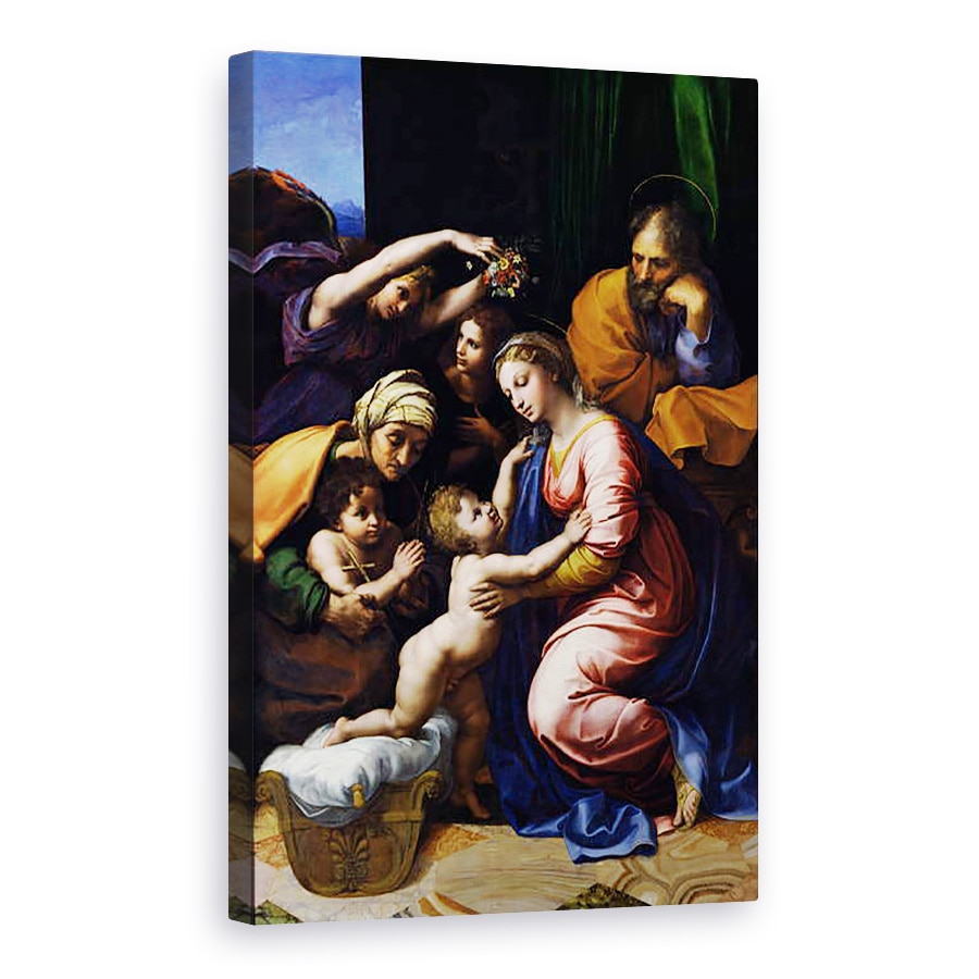 Tablou canvas - Raphael - Sfanta familie cunoscuta sub numele de Grande Famille de François I, 80 x 120cm