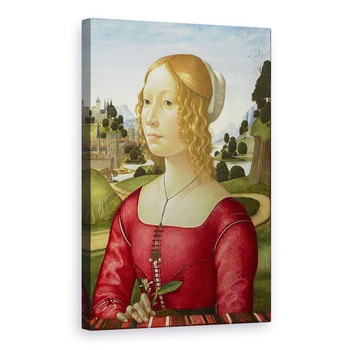 Tablou canvas - Domenico Ghirlandaio - Portret De O Doamna, 60 x 90 cm Tablou canvas - Domenico Ghirlandaio - Portret De O Doamna, 60 x 90 cm