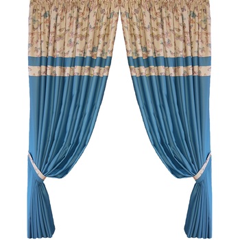 Set 2 draperii DECORINT pe rejansa (DR.49), albastru, model fluturi, 250x250cm Set 2 draperii DECORINT pe rejansa (DR.49), albastru, model fluturi, 250x250cm