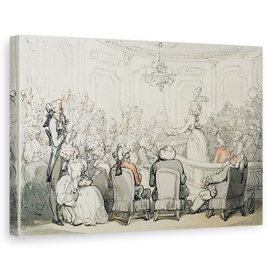 Tablou canvas - Thomas Rowlandson - Concertul, din Scene la baie, 60 x 90 cm