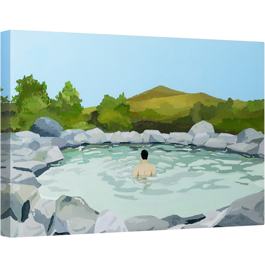 Tablou canvas - Hiroyuki Izutsu - Baie in aer liber, izvor term,2016, 60 x 90 cm