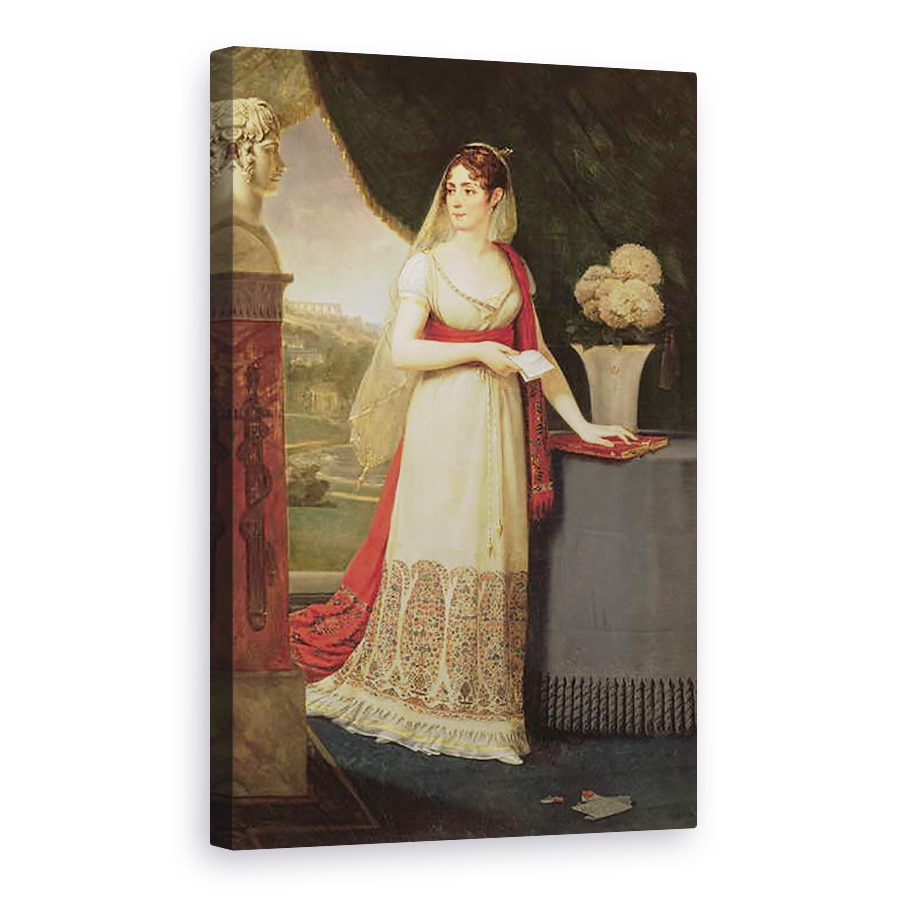Tablou canvas - Baron Antoine Jean Gros - Josephine Tasher de la Pagerie 1763-1814 imparateasa Frantei, uitandu-se la bustul fiului ei Eugene de Beauharnais 1781-1824 la Malmaison, 80 x 120cm