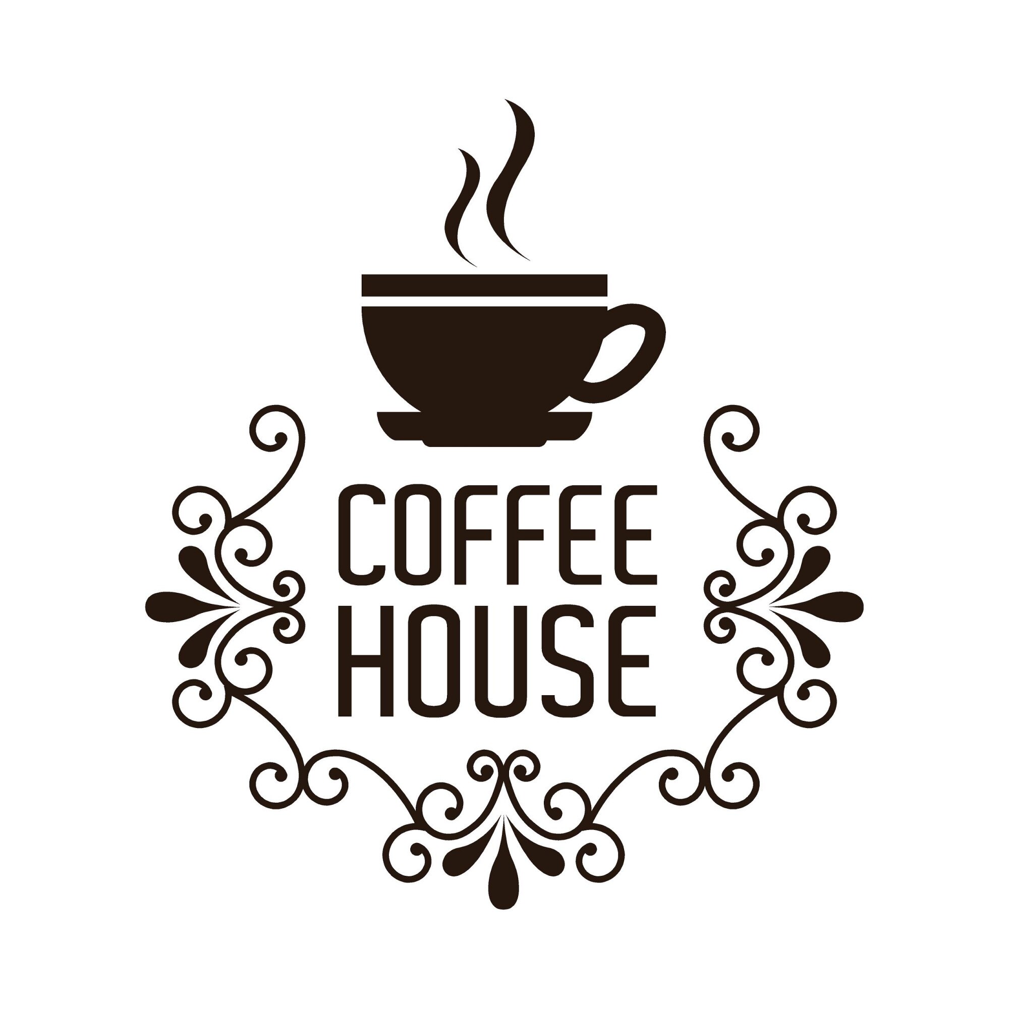 Sticker decorativ perete, ORAFOL, Coffee House , 45x50 cm