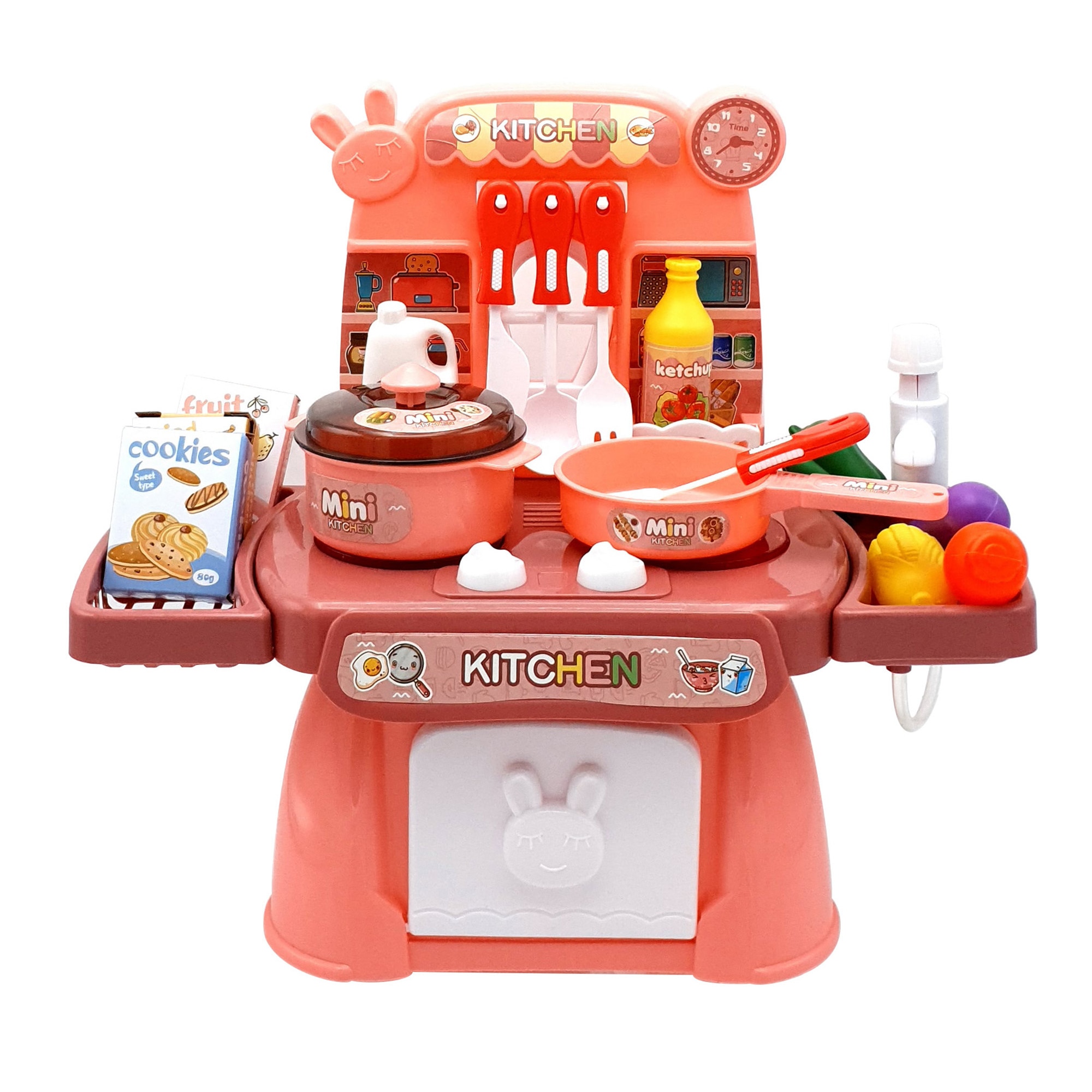 Set de Bucatarie pentru Copii cu lumini si sunete, Robinet cu pompa recirculare apa, 22 piese, +3 ani