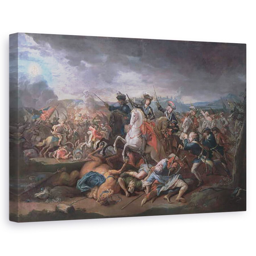 Tablou canvas - Scoala austriaca - Printul Eugene de Savoia 1663-1736 la asediul Belgradului, 60 x 90 cm