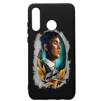 Husa de protectie Huawei P30 Lite, Peaky Blinders, silicon, cu interiorul din material textil, protectie camera, PB384 Husa de protectie Huawei P30 Lite, Peaky Blinders, silicon, cu interiorul din material textil, protectie camera, PB384