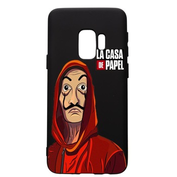Husa de protectie Samsung Galaxy S9, La Casa De Papel, silicon, cu interiorul din material textil, protectie camera, PB389 Husa de protectie Samsung Galaxy S9, La Casa De Papel, silicon, cu interiorul din material textil, protectie camera, PB389