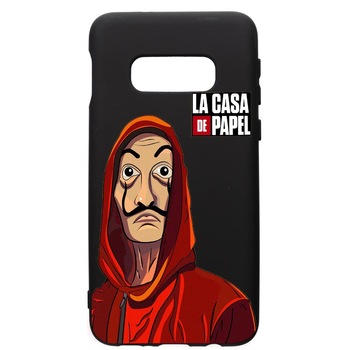 Husa de protectie Samsung Galaxy S10E, La Casa De Papel, silicon, cu interiorul din material textil, protectie camera, PB389 Husa de protectie Samsung Galaxy S10E, La Casa De Papel, silicon, cu interiorul din material textil, protectie camera, PB389