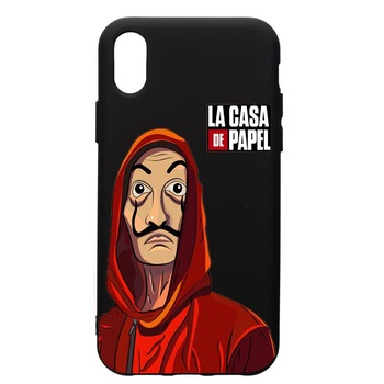 Husa de protectie Samsung Galaxy A10, La Casa De Papel, silicon, cu interiorul din material textil, protectie camera, PB389 Husa de protectie Samsung Galaxy A10, La Casa De Papel, silicon, cu interiorul din material textil, protectie camera, PB389