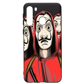 Husa de protectie Samsung Galaxy A21S, La Casa De Papel, silicon, cu interiorul din material textil, protectie camera, PB390 Husa de protectie Samsung Galaxy A21S, La Casa De Papel, silicon, cu interiorul din material textil, protectie camera, PB390