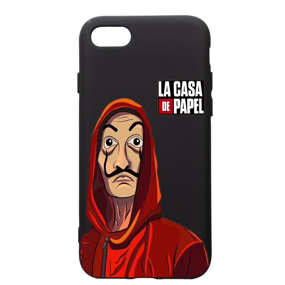 Husa de protectie Apple iPhone SE 2 / iPhone 8 / iPhone 7, La Casa De Papel, silicon, cu interiorul din material textil, protectie camera, PB389