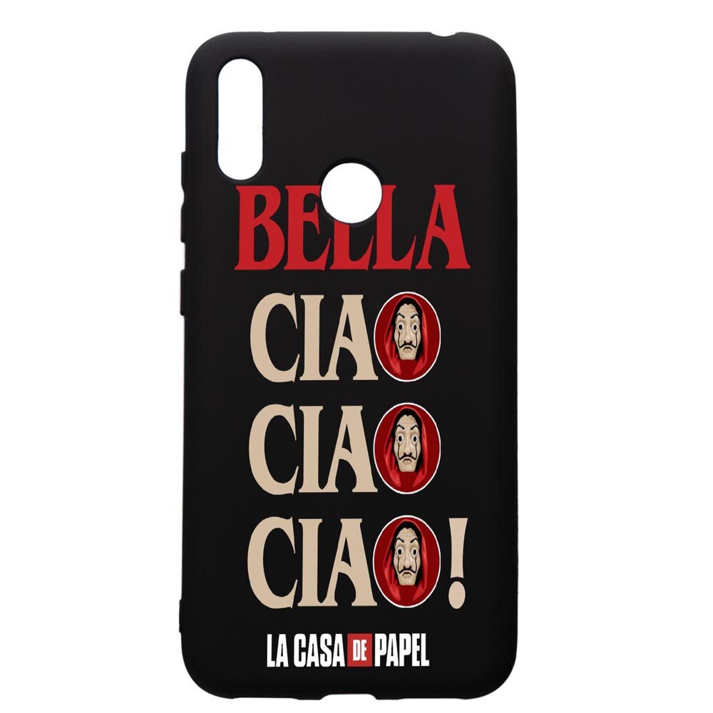 Husa de protectie Huawei Y7 2019, La Casa De Papel, silicon, cu interiorul din material textil, protectie camera, PB391