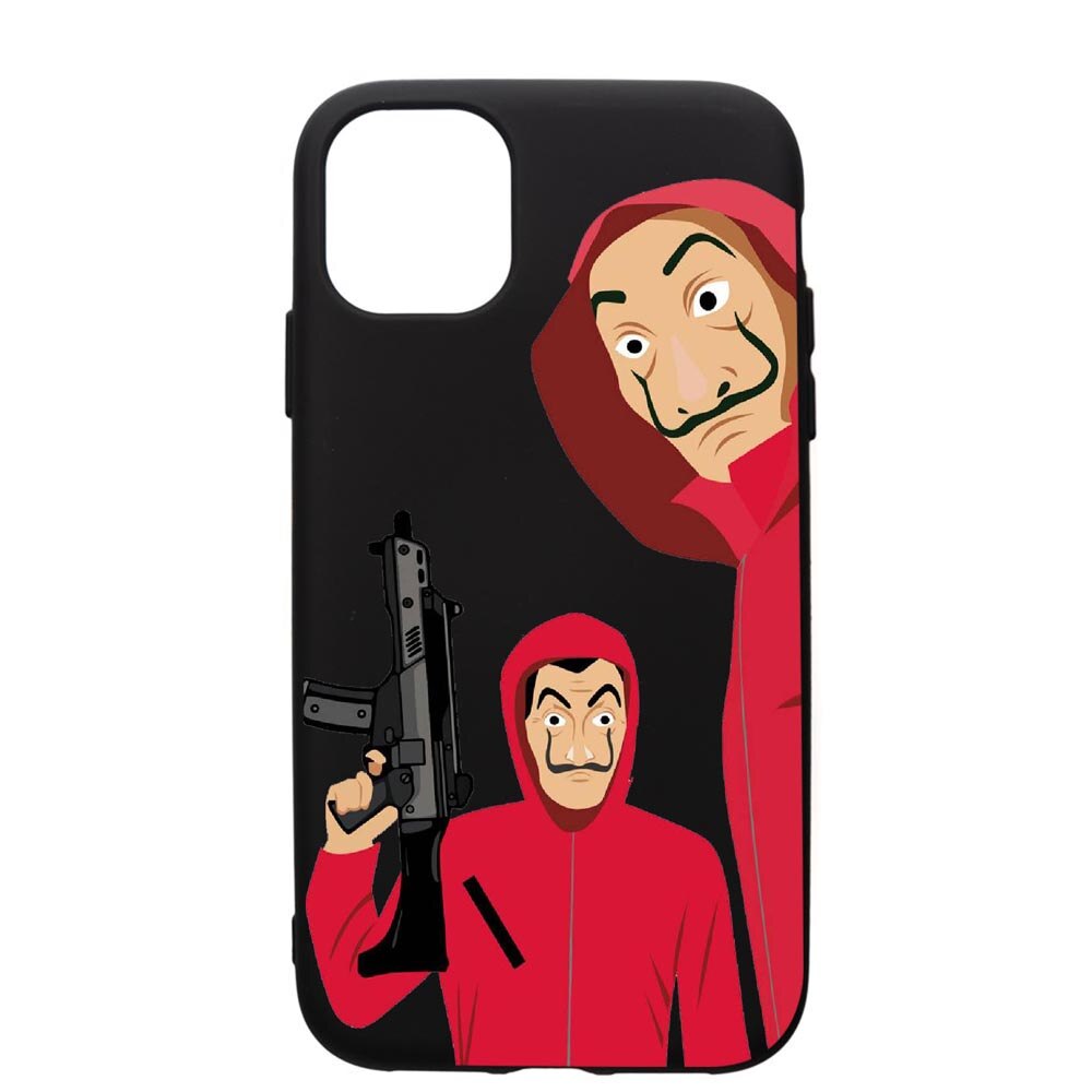 Husa de protectie Apple iPhone 12 Pro, La Casa De Papel, silicon, cu interiorul din material textil, protectie camera, PB392