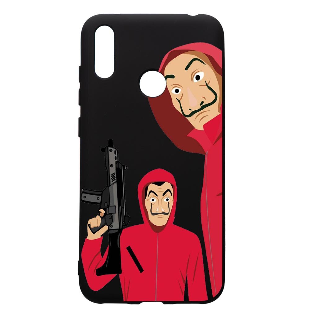 Husa de protectie Huawei Y7 2019, La Casa De Papel, silicon, cu interiorul din material textil, protectie camera, PB392