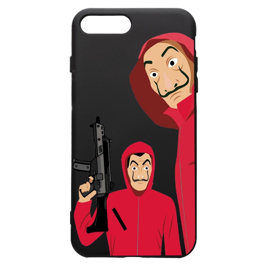 Husa de protectie Apple iPhone 8 Plus / iPhone 7 Plus, La Casa De Papel, silicon, cu interiorul din material textil, protectie camera, PB392