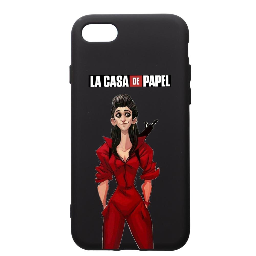 Husa de protectie Apple iPhone SE 2 / iPhone 8 / iPhone 7, La Casa De Papel - Nairobi, silicon, cu interiorul din material textil, protectie camera, PB393