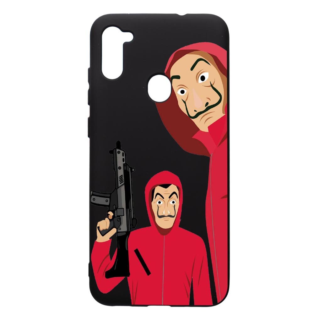 Husa de protectie Samsung Galaxy A11, La Casa De Papel, silicon, cu interiorul din material textil, protectie camera, PB392