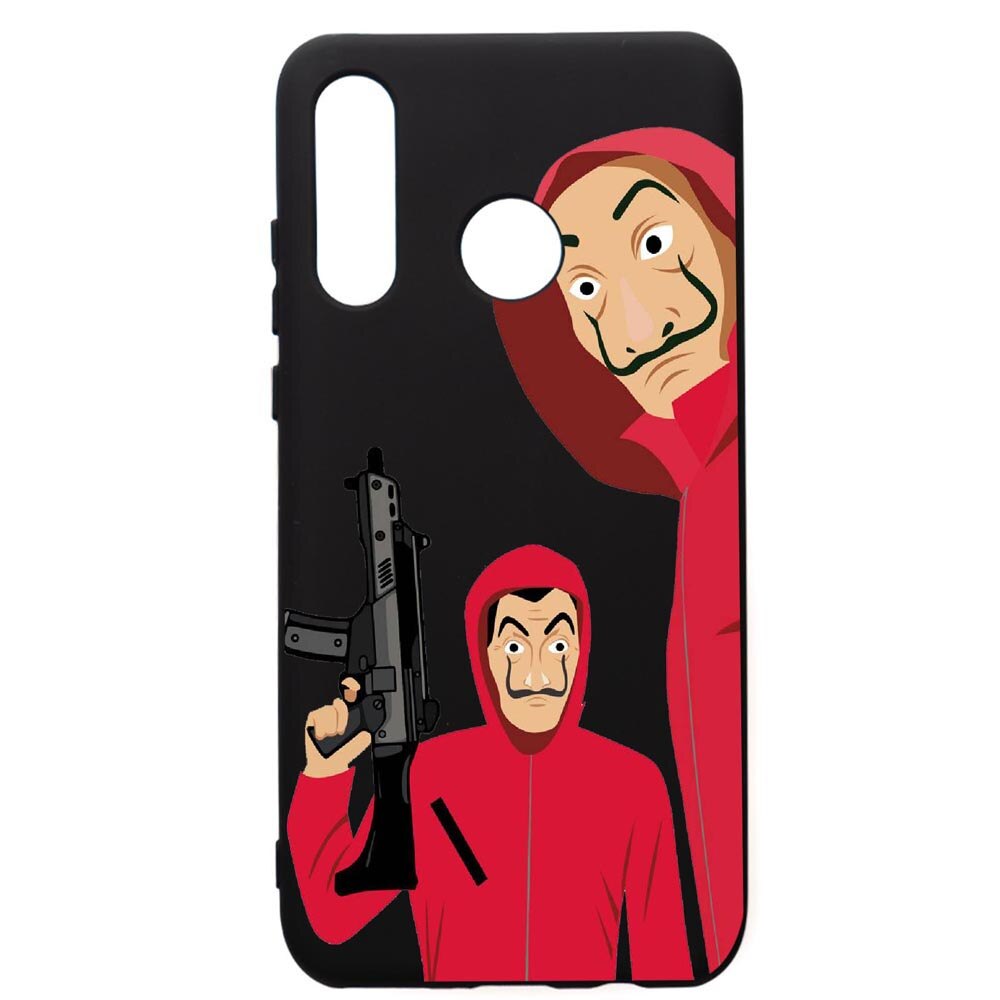 Husa de protectie Huawei P30 Lite, La Casa De Papel, silicon, cu interiorul din material textil, protectie camera, PB392