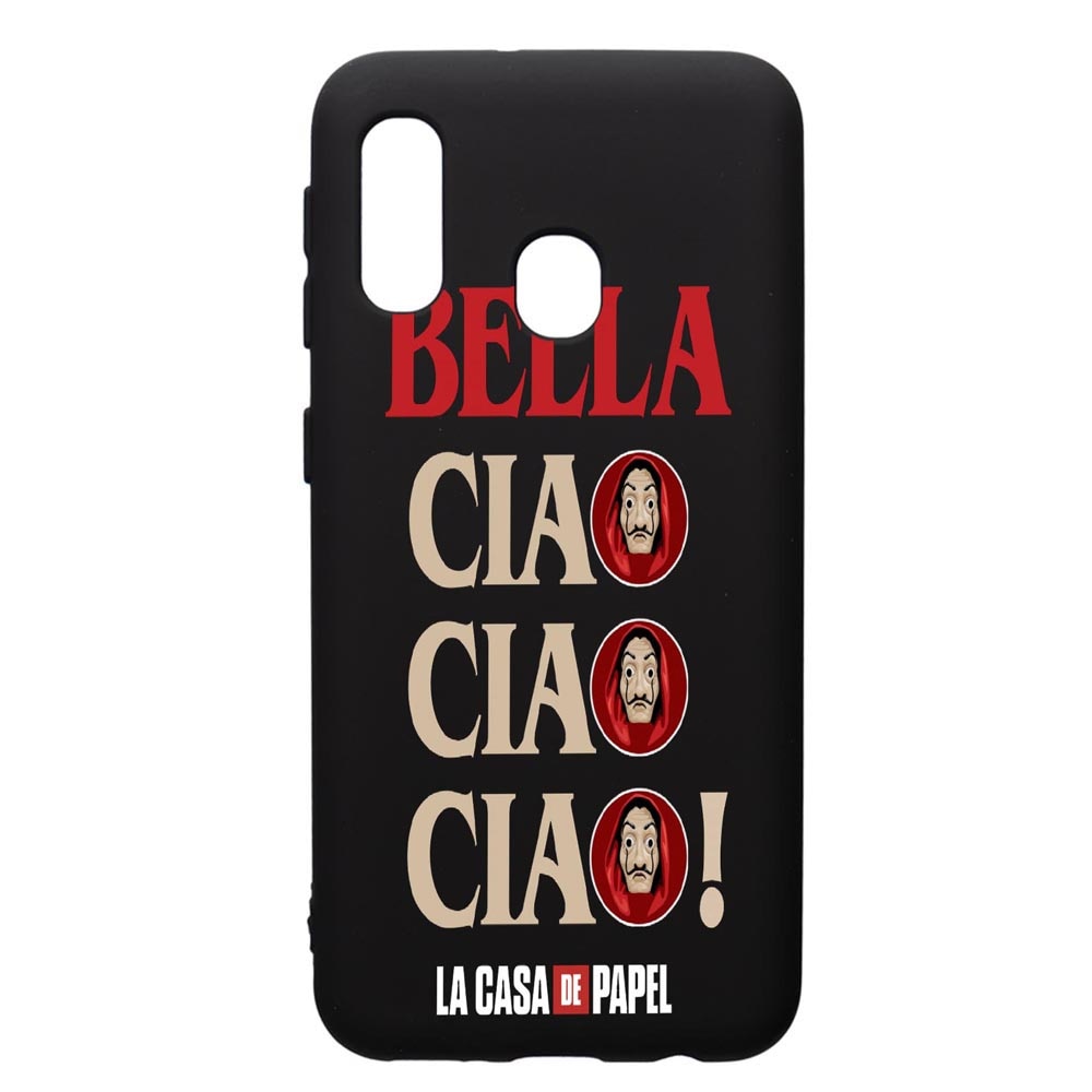 Husa de protectie Samsung Galaxy A20E, La Casa De Papel, silicon, cu interiorul din material textil, protectie camera, PB391
