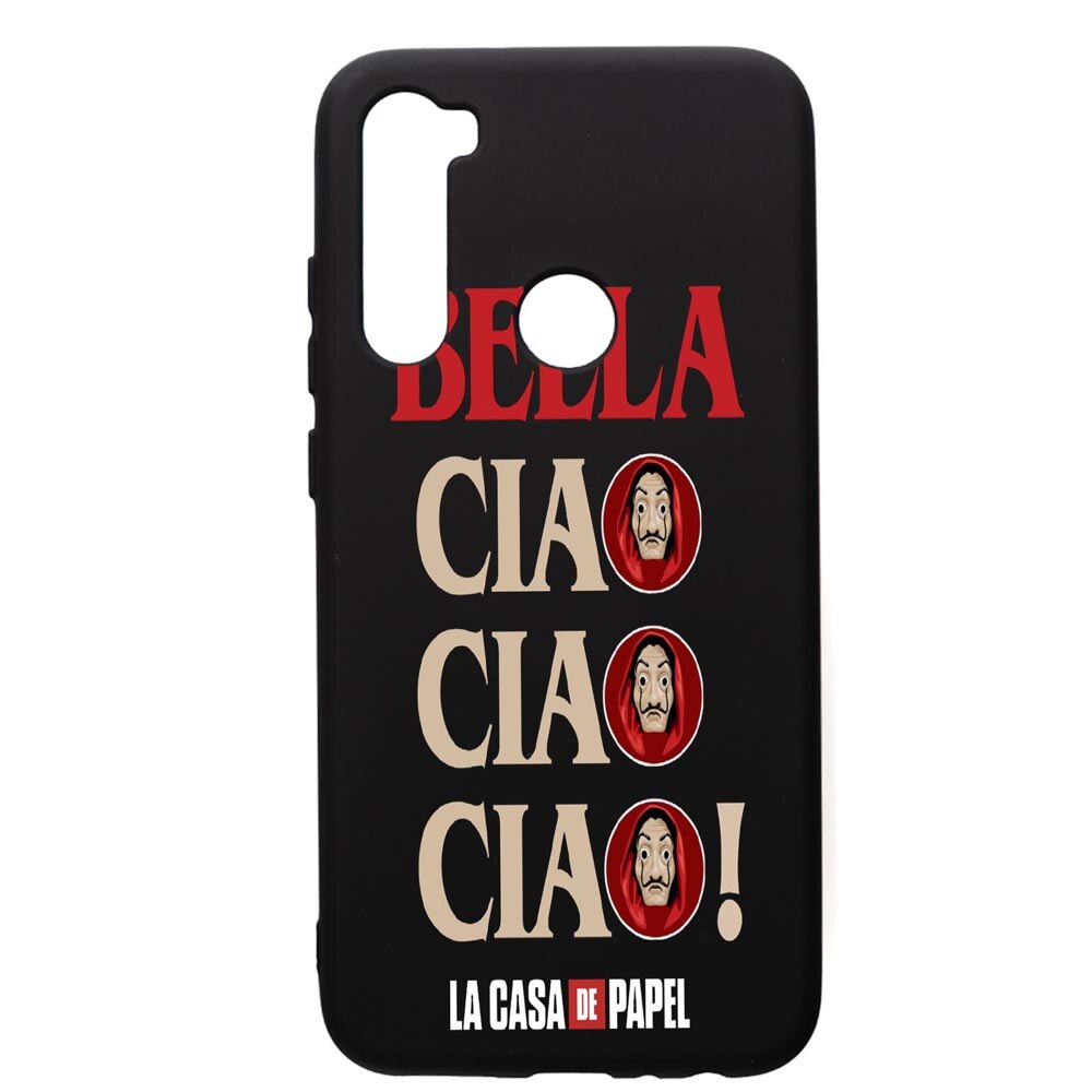Husa de protectie Xiaomi Redmi Note 8, La Casa De Papel, silicon, cu interiorul din material textil, protectie camera, PB391