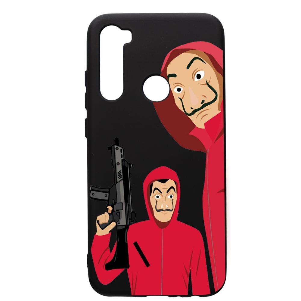 Husa de protectie Xiaomi Redmi Note 8, La Casa De Papel, silicon, cu interiorul din material textil, protectie camera, PB392