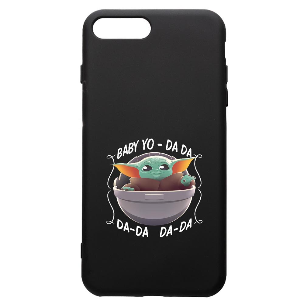 Husa de protectie Apple iPhone 8 Plus / iPhone 7 Plus, Star Wars Baby Yoda, silicon, cu interiorul din material textil, protectie camera, PB399