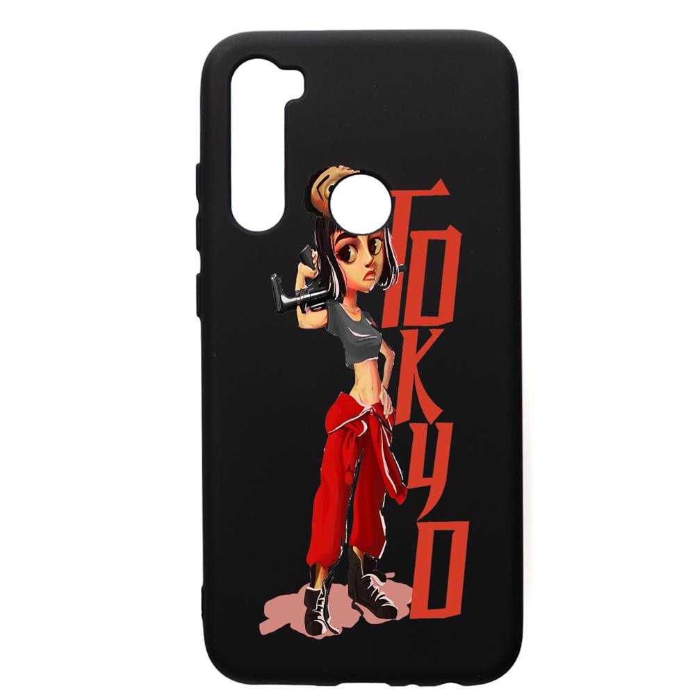 Husa de protectie Xiaomi Redmi Note 8, La Casa De Papel, silicon, cu interiorul din material textil, protectie camera, PB394