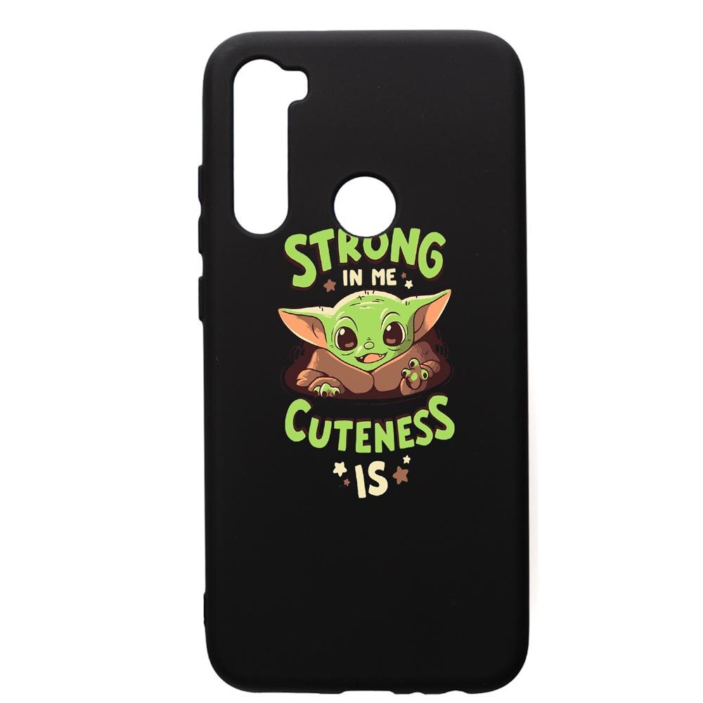 Husa de protectie Xiaomi Redmi Note 8, Star Wars Baby Yoda, silicon, cu interiorul din material textil, protectie camera, PB400