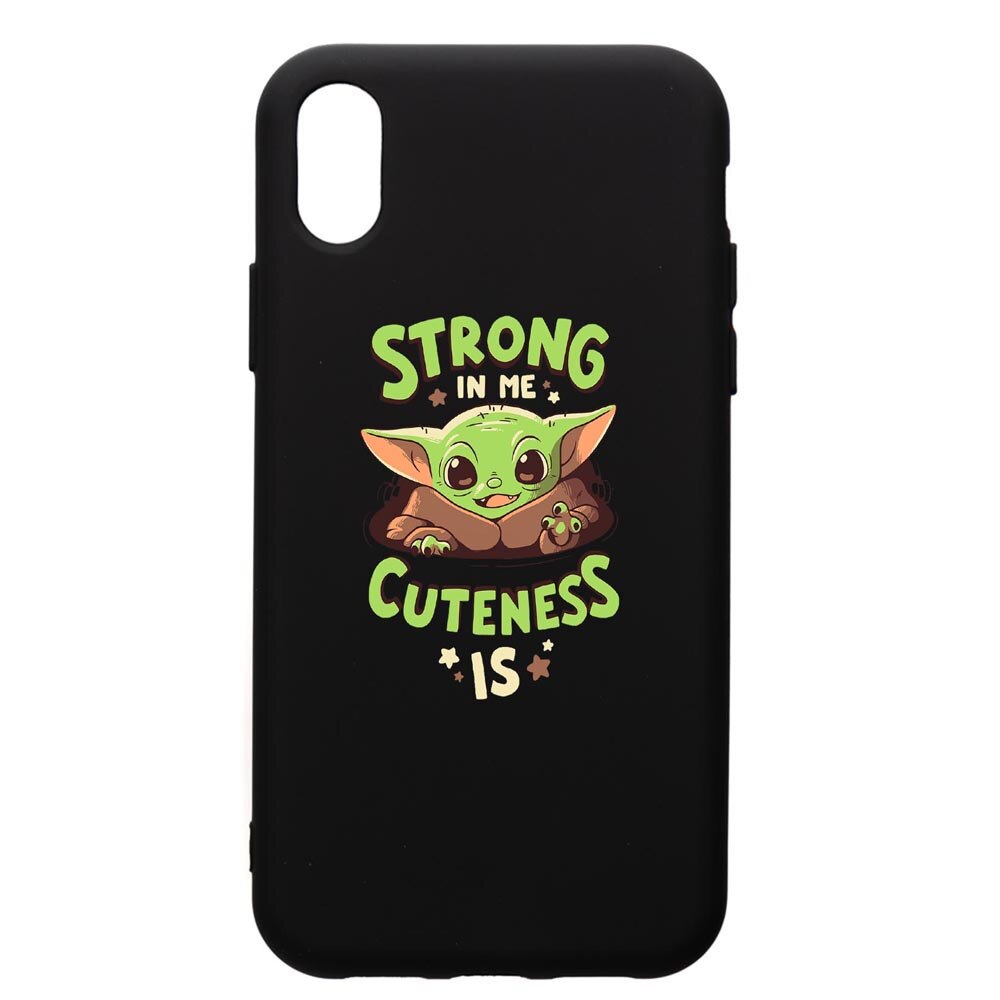 Husa de protectie Apple iPhone XS Max, Star Wars Baby Yoda, silicon, cu interiorul din material textil, protectie camera, PB400