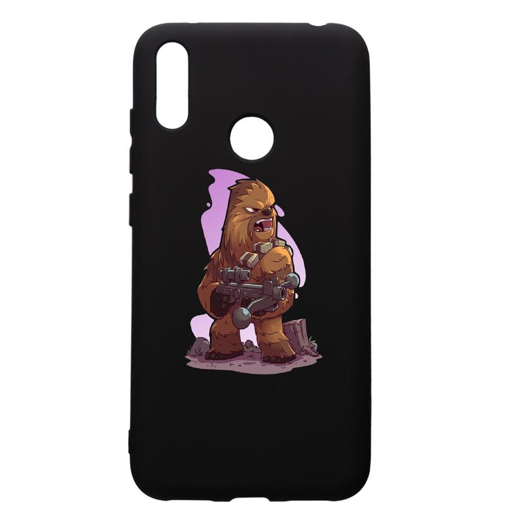 Husa de protectie Huawei Y7 2019, Star Wars Chewbacca, silicon, cu interiorul din material textil, protectie camera, PB401
